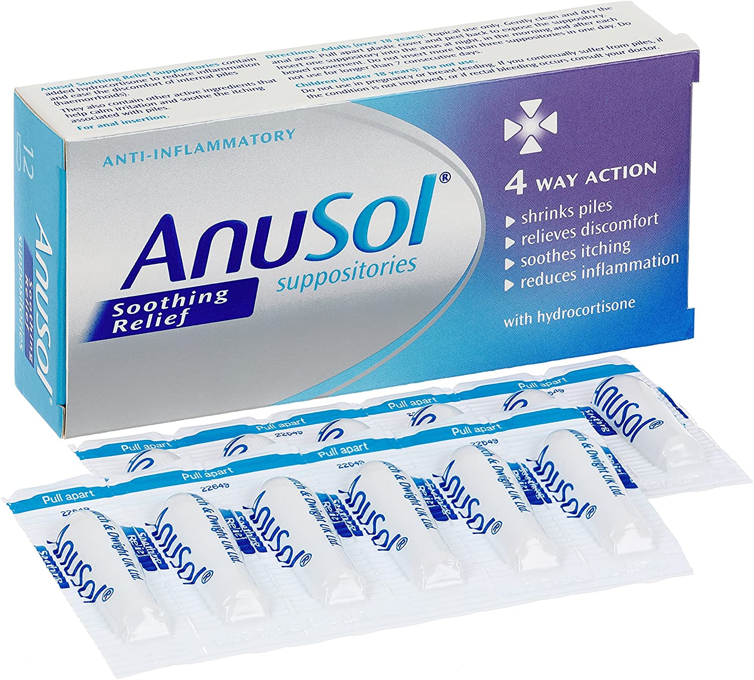 Anusol Suppositories 12 Suppositories