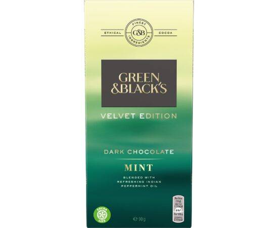 Green & Blacks Dark 70%Mint Velvet Bar [90g x 18] Mondelez Uk (Acc Rec Dept)