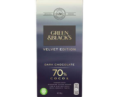 Green & Blacks Dark 70%Velvet Bar [90g x 18] Green &