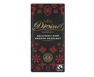 Divine Dark Smooth Hazelnut Choc Bar [90g x 15] Divine Chocolate