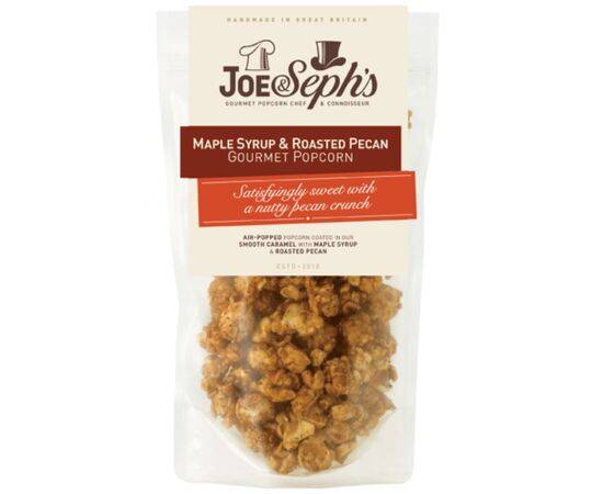 Joe&Sephs Maple Syrup & Pecan Popcorn [80g x 12] Joes Gourmet Foods