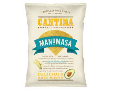 Manomasa Cantina WhiteCorn Chips [160g x 12] Its All Good