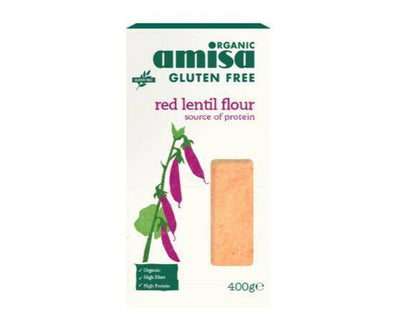 Amisa GF Org Red Lentil Flour [400g] Windmill Organics