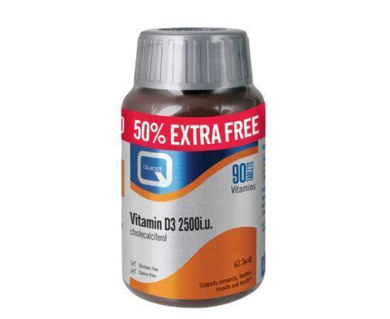 Quest Vitamin D 2500Iu Extra Fill [60+30s] Quest Vitamins