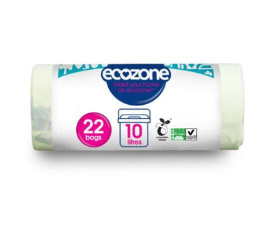 Ecozone Compostable 10Ltr Caddy Liners [22 Bags] Ecozone