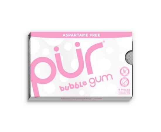 Pur Bubblegum Gum Blister[9 Piece x 12] Healthy Food Brands
