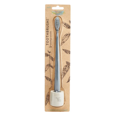 Natural Family Bio Toothbrush & Stand - Monsoon Mist Single