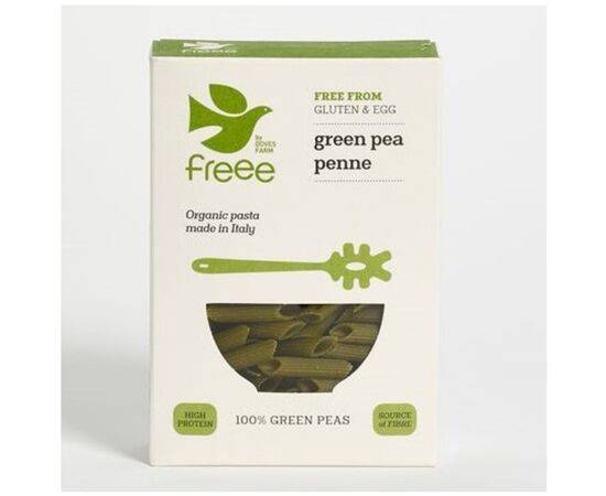 Doves Freee 100% Green Pea Penne Org Pasta [250g] Doves Farm Foods