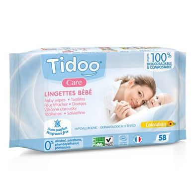 Tidoo Compostable Wipes - Perfume Free 58s