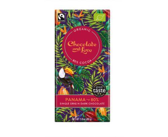 Choc/Love Panama 80% Ex Dark Choc [80g x 14] Chocolate And Love