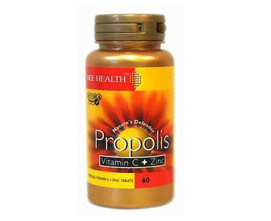 Bee Health Propolis Vitamin C + Zinc Tabs [60s] Beebio Fsc