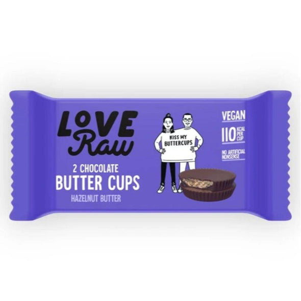 Love Raw Vegan Butter Cups - Hazelnut 34g x 18