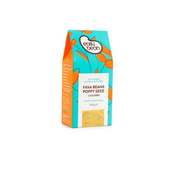 Easy Bean Fava & Poppy Seed Crackers 160g