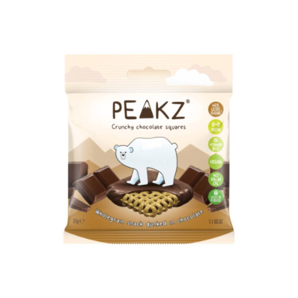 Peakz Crunchy Chocolate Squares 32g x 10