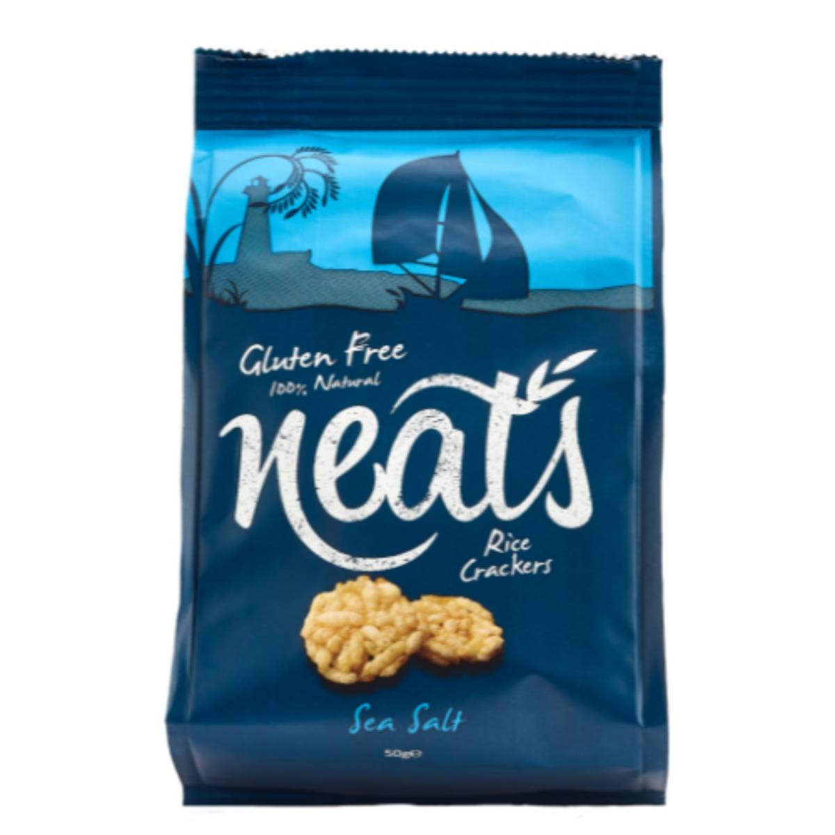Neats Gluten & Dairy Free Sea Salt Natural Rice Crackers 50g x 10