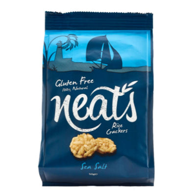 Neats Gluten & Dairy Free Sea Salt Natural Rice Crackers 50g x 10