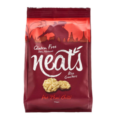 Neats Gluten & Dairy Free Thai Hot Chilli Natural Rice Crackers 50g x 10