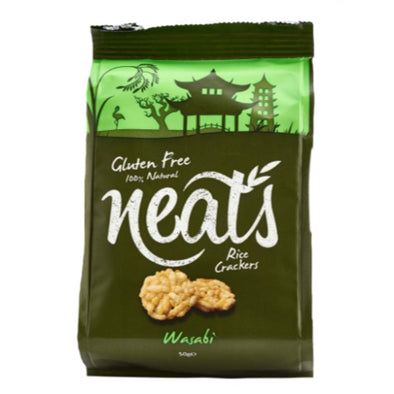 Neats Gluten & Dairy Free Wasabi Natural Rice Crackers 50g x 10