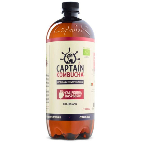 Captain Kombucha California Raspberry Bio Organic Drink 1Ltr