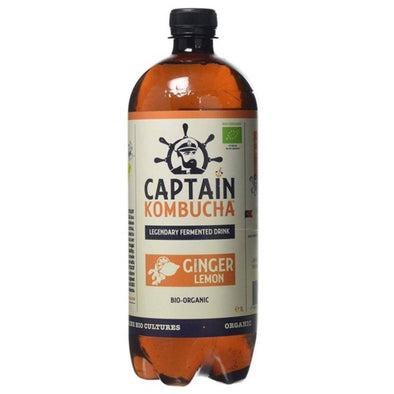 Captain Kombucha Ginger & Lemon Bio Organic Drink 1Ltr