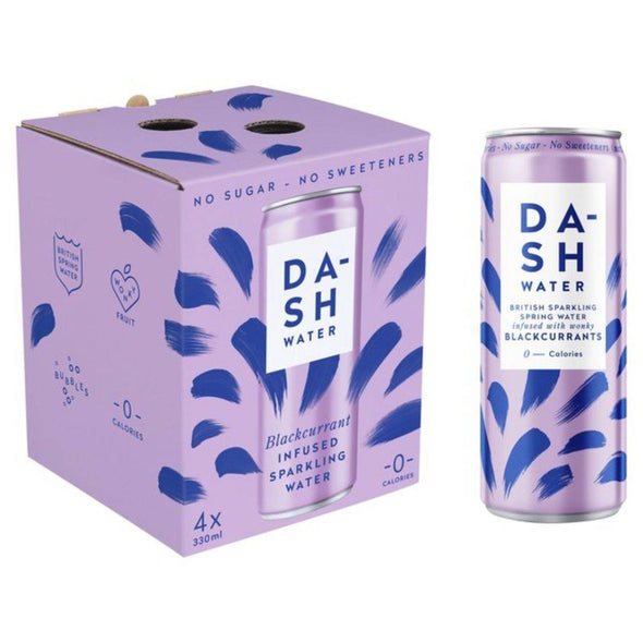 Dash Water Sparkling Blackcurrant - Multipack (330mlx4) x 6