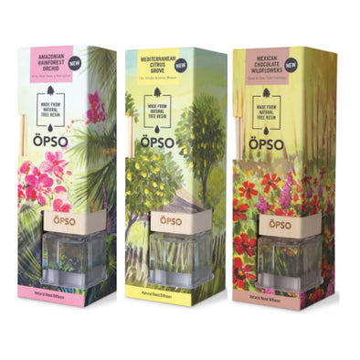 Opso Mixed Reed Diffusers - Mexican Amazonian Mediterranean 50ml x 12