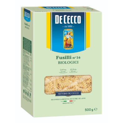 DeCecco Premium Organic Fusilli Pasta 500g