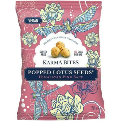 Karma Bites Popped Lotus Seeds - Himalayan Pink Salt 25g x 12