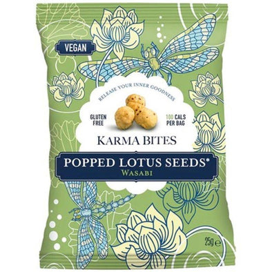 Karma Bites Popped Lotus Seeds - Wasabi 25g x 12