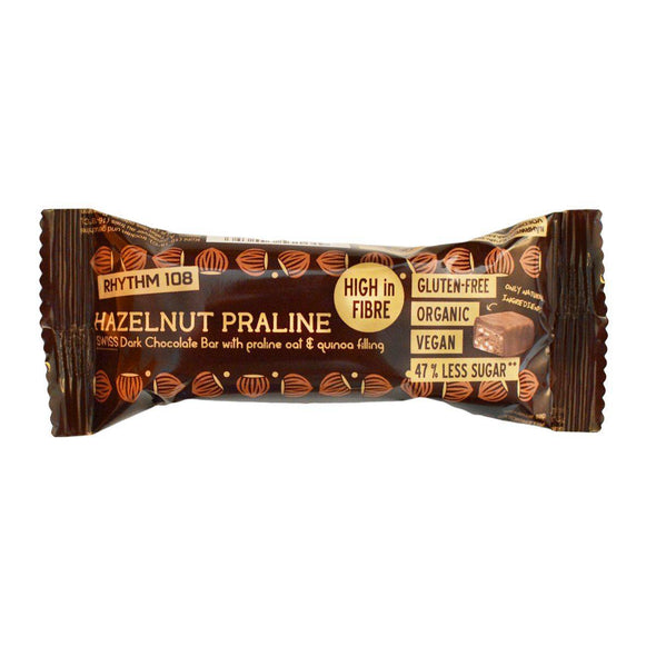 Rhythm 108 Swiss Chocolate Bar - Hazelnut Praline 33g x 15