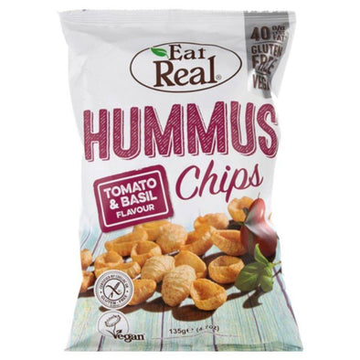 Eat Real Hummus Tomato & Basil Chips 135g x 5