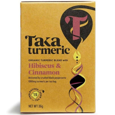 Taka Turmeric Hibiscus Cinnamon Tea 15 Bags x 4