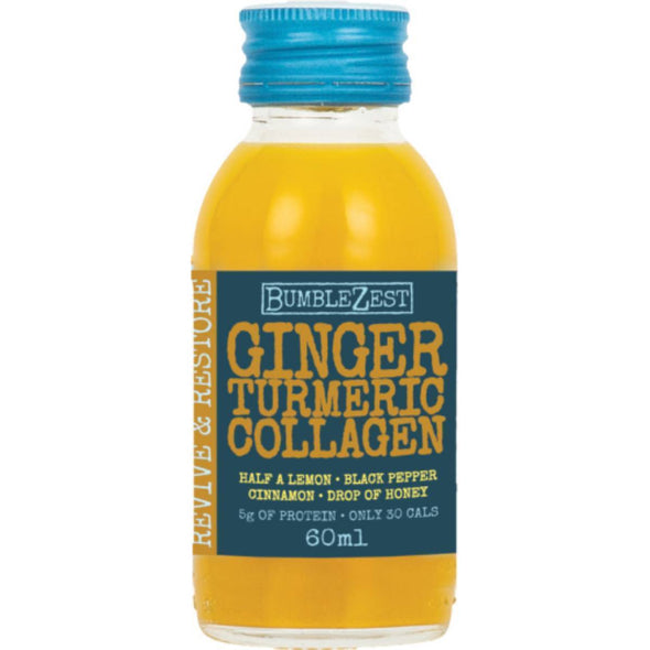 BumbleZest Revive & Restore Ginger Turmeric Collagen Drink 60ml