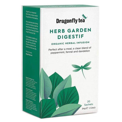 Dragonfly Organic Mint Garden Digestif Herbal Tea 20 Bags x 4