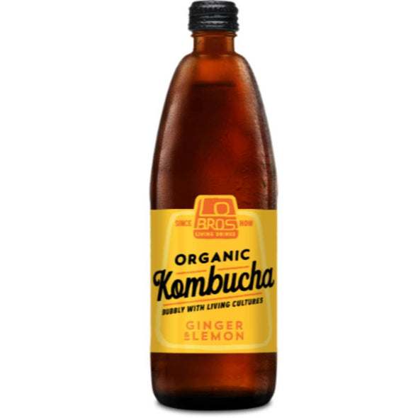 Lo Bros Organic Kombucha - Ginger & Lemon 750ml