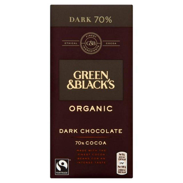 Green & Blacks Dark Chocolate Bar - 70% Cocoa 90g x 15