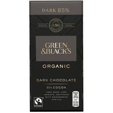 Green & Blacks Dark Chocolate Bar - 85% Cocoa 90g x 15