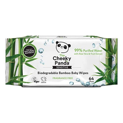 Cheeky Panda The Biodegradable Bamboo Baby Wipes 64s