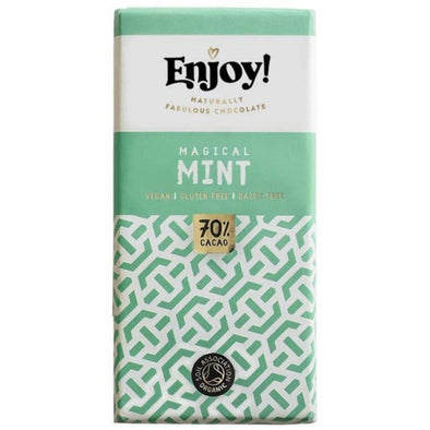 Enjoy Raw Choc Mint Chocolate Bar 70g x 12