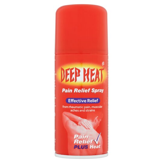 Deep Heat Effective Pain Relief Spray, Rheumatic Muscular Aches Strains, 150ml