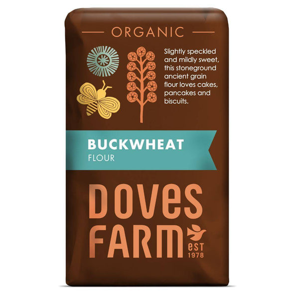 Doves Farm Organic Wholemeal Buckwheat Flour 1kg x 5