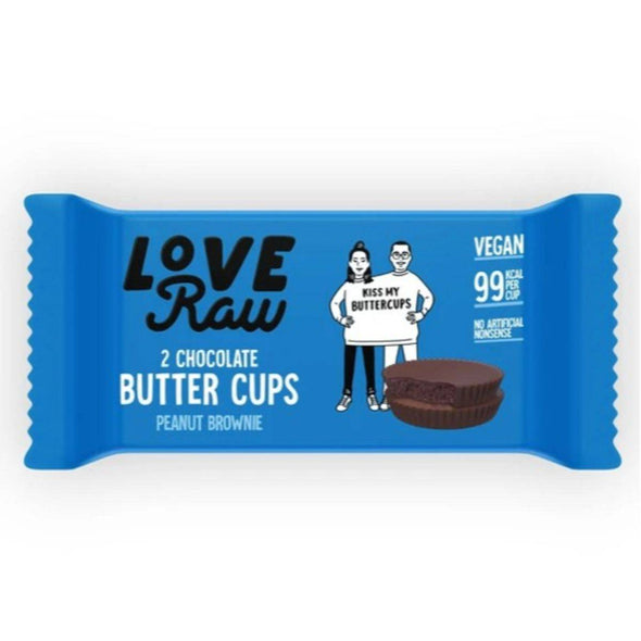 Love Raw Vegan Butter Cups - Peanut Brownie 34g x 18