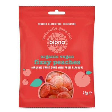 Biona Organic Fizzy Peaches 75g x 10