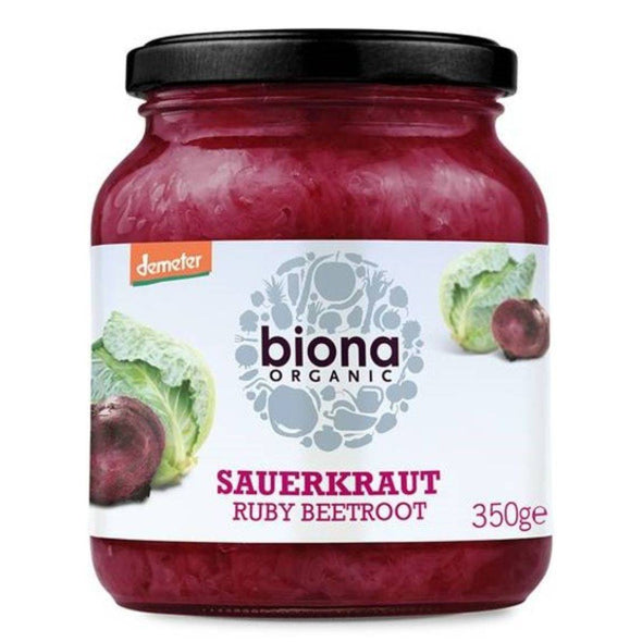 Biona Demeter Sauerkraut Ruby Beetroot 350g x 6