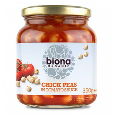 Biona Demeter Chick Peas In Tomato Sauce 350g x 6