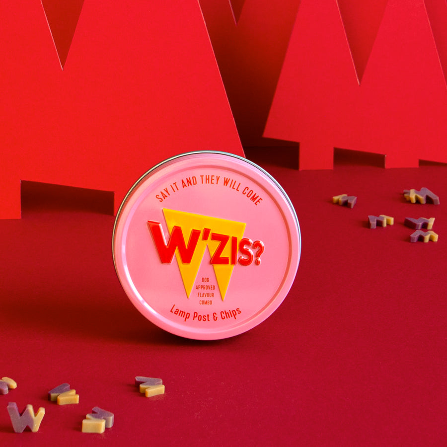 W'ZIS Dog Treats NO Meat Vegetarian Low Calorie (Lamp Post & Chips Refill 100g)
