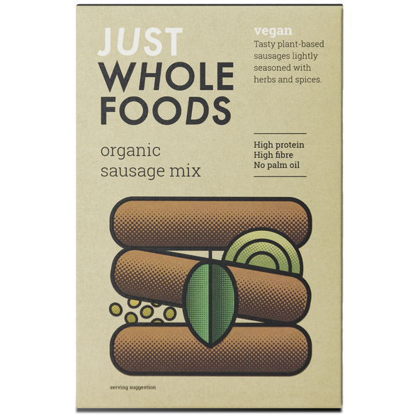 Just Wholefoods Organic Vegan Sausage Mix 125g x 6
