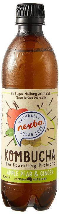 Nexba Apple Pear & Ginger Kombucha 450ml