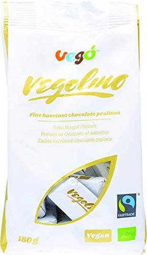 Vego Vegan Organic Fairtrade Nougat Pralines 180g x 8