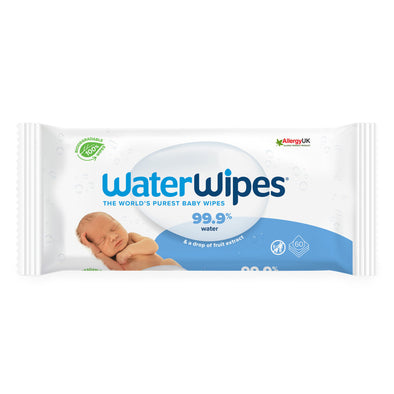 WaterWipes Sensitive Biodegradable & Unscented (60 wipes)